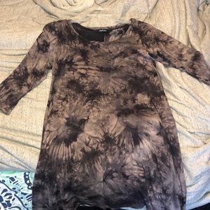 Black tie dye dress